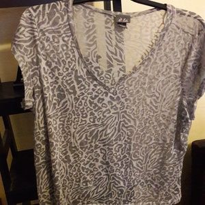 Sheer animal print t-shirt